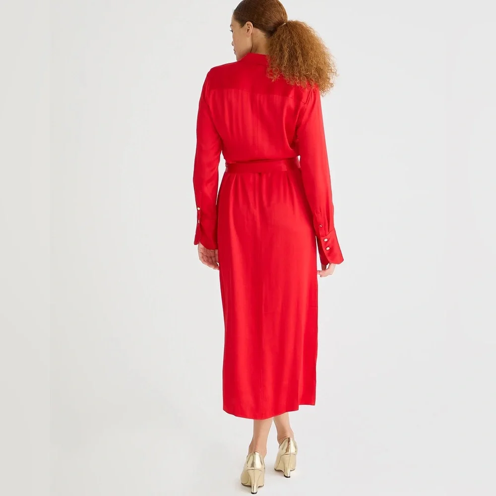 J.Crew Drapey shirtdress in luster crepe BU107